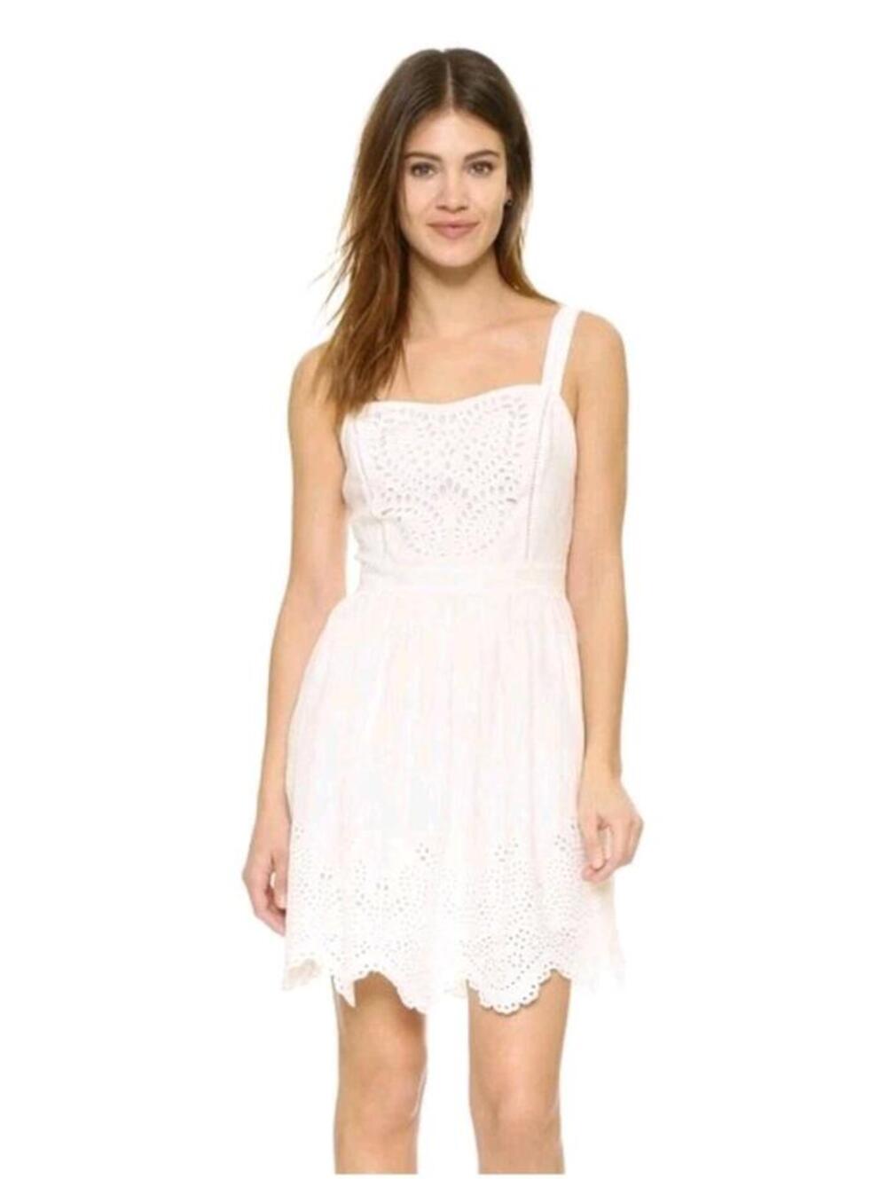 $368 NWOT Joie Ornata Embroidered Eyelet Lace Dress Sz.0 White